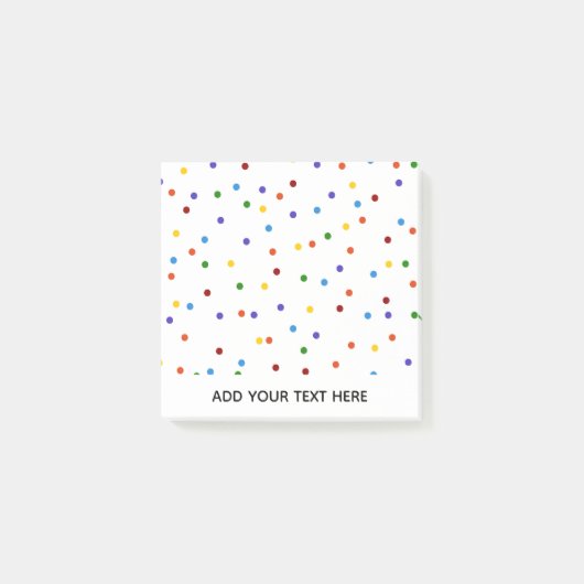 Rainbow Polka Dot Confetti Post-it® Notes (Voorkant)