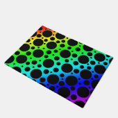 Rainbow Polka Dot Doormat Deurmat (Schuin)