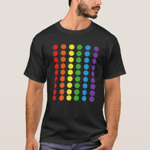 Rainbow Polka Dot Gay Pride Colors LGBTQ Ally T-shirt