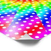 Rainbow Polka Dot Kaleidoscope Mandala Foto Afdruk (Hoek)