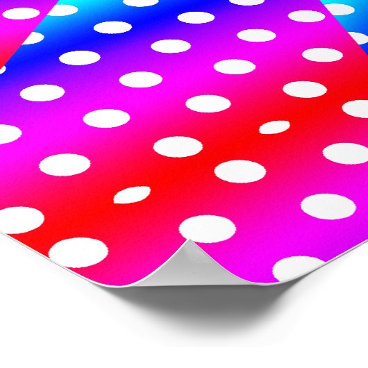 Rainbow Polka Dot Kaleidoscope Mandala Poster (Hoek)