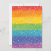 Rainbow Polka Dot LGBT bruiloft uitnodiging (Achterkant)