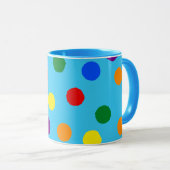 Rainbow Polka Dot Mok (Voorkant rechts)