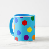Rainbow Polka Dot Mok (Voorkant links)