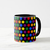 Rainbow Polka Dot Mok (Voorkant rechts)
