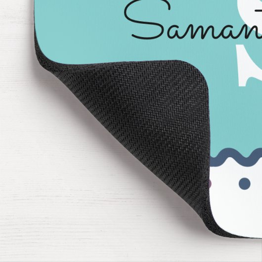  Rainbow Polka Dot Monogrammed Muismat (Hoek)