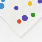 Rainbow Polka Dot Pattern White Fleece Deken (Hoek)