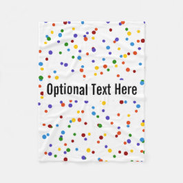 Rainbow Polka Dot Pattern White Fleece Deken