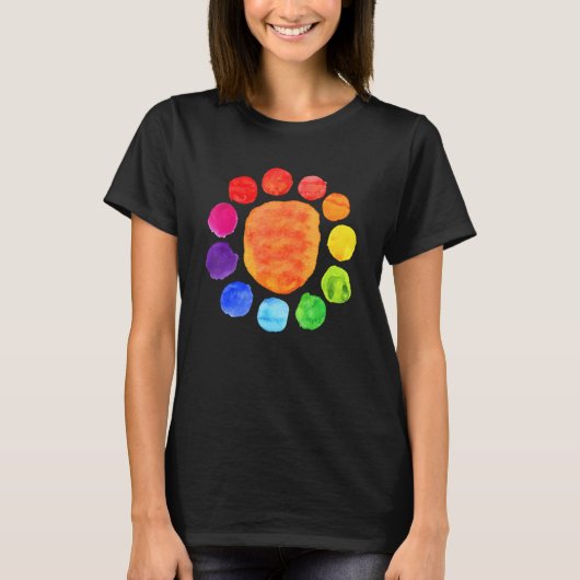 Rainbow Polka Dot September 15th International Dot T-shirt (Voorkant)