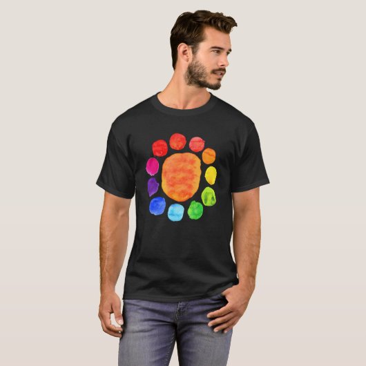 Rainbow Polka Dot September 15th International Dot T-shirt (Voorkant volledig)