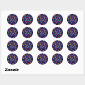 Rainbow Polka Dot Stickers (Vel)