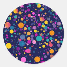 Rainbow Polka Dot Stickers