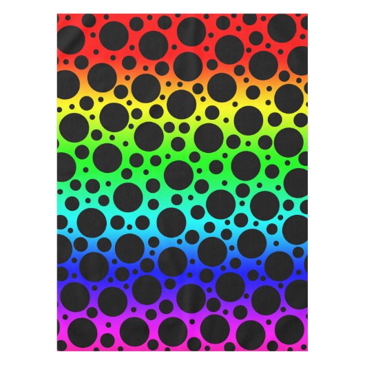 Rainbow Polka Dot Tafelkleed (Voorkant)