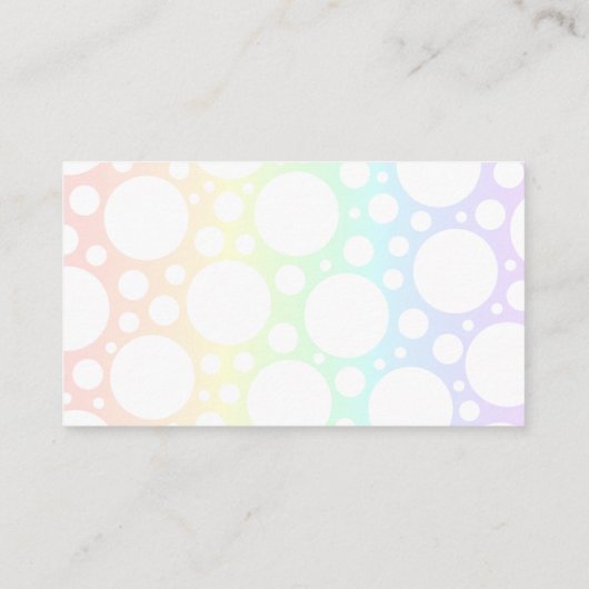 Rainbow Polka Dot Visitekaartjes (Achterkant)