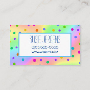 Rainbow Polka Dot  Visitekaartjes