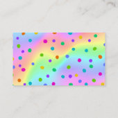 Rainbow Polka Dot Visitekaartjes (Achterkant)