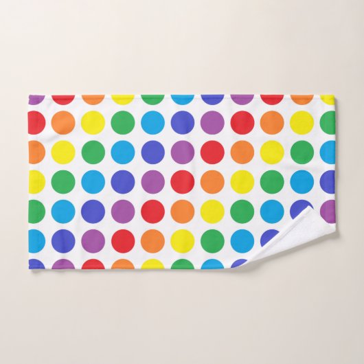 Rainbow Polka Dots Bad Handdoek (Handdoek)