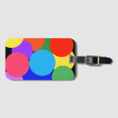 Rainbow Polka Dots Bagagelabel (Voorkant (horizontaal))