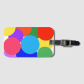 Rainbow Polka Dots Bagagelabel (Voorkant (horizontaal))
