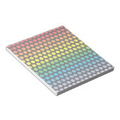 Rainbow Polka Dots Black Notitieblok (Schuin)