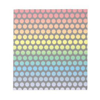 Rainbow Polka Dots Black Notitieblok