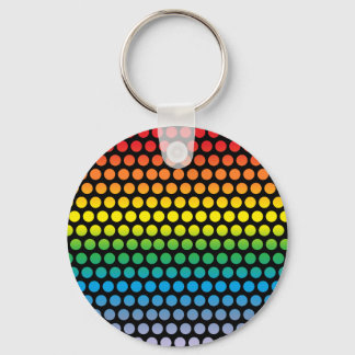 Rainbow Polka Dots Black Sleutelhanger
