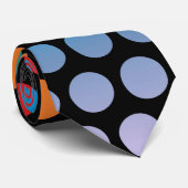 Rainbow Polka Dots Black Stropdas (Opgerold)