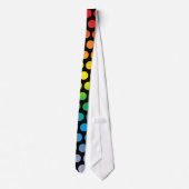 Rainbow Polka Dots Black Stropdas (Achterkant)