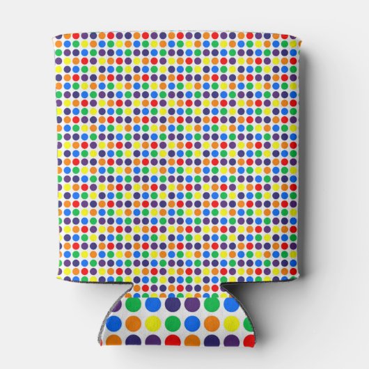 Rainbow Polka Dots Blikjeskoeler (Achterkant)