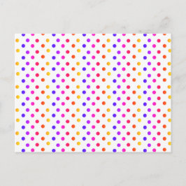 Rainbow Polka Dots Briefkaart