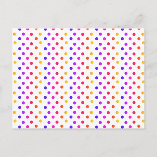 Rainbow Polka Dots Briefkaart (Voorkant)
