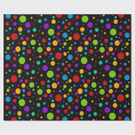 Rainbow Polka Dots Cadeaupapier (Vlak)