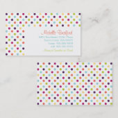 Rainbow Polka Dots Calling Card Contactkaartje (Voorkant / Achterkant)