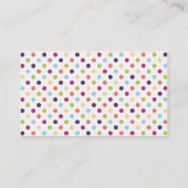 Rainbow Polka Dots Calling Card Contactkaartje (Achterkant)