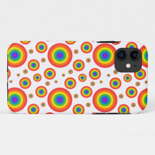 Rainbow Polka Dots Case-Mate iPhone Case (Achterkant (horizontaal))