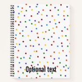 Rainbow Polka Dots Confetti Pattern Notitieboek (Voorkant)