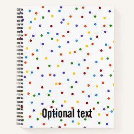 Rainbow Polka Dots Confetti Pattern Notitieboek