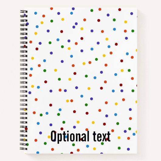 Rainbow Polka Dots Confetti Pattern Notitieboek (Voorkant)