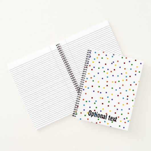 Rainbow Polka Dots Confetti Pattern Notitieboek (Binnen)