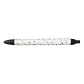 Rainbow Polka Dots Confetti Pattern Zwarte Inkt Pen (Voorkant)