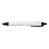 Rainbow Polka Dots Confetti Pattern Zwarte Inkt Pen (Bodem)