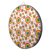 Rainbow Polka Dots Dartbord (Voorkant Rechts)