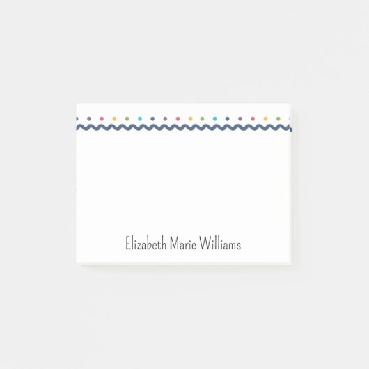 Rainbow Polka Dots gepersonaliseerd Post-it® Notes (Voorkant)