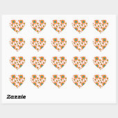 Rainbow Polka Dots Hart Sticker (Vel)