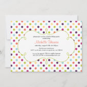 Rainbow Polka Dots Invitation Kaart (Voorkant)