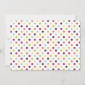 Rainbow Polka Dots Invitation Kaart (Achterkant)