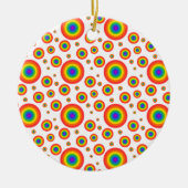 Rainbow Polka Dots Keramisch Ornament (Voorkant)