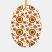 Rainbow Polka Dots Keramisch Ornament (Voorkant)