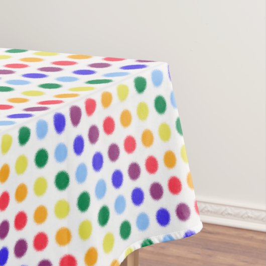 Rainbow Polka Dots, kleurrijke partij Tafelkleed (Voorbeeld)