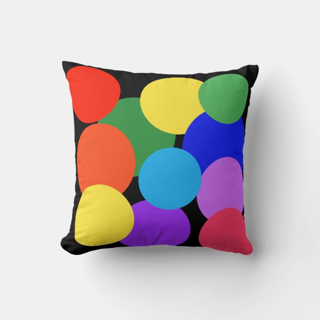 Rainbow Polka Dots Kussen (Voorkant)